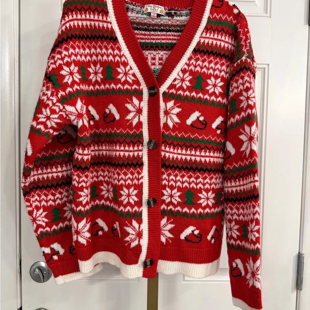 Festive Red Christmas Cardigan - Picture 1 of 1